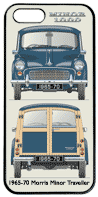 Morris Minor Traveller 1965-70 Phone Cover Vertical